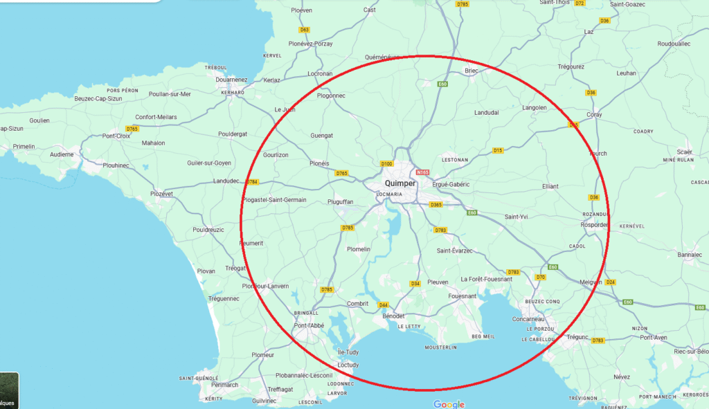 carte finistere sud